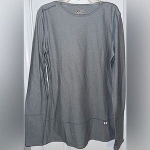 Under Armour Fitted Long Sleeve Top Gray Size L